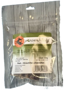 Reh-Hirschfleischstreifen 150g im Beutel Kauartikel Hund Kausnack Hundefutter  - Bild 1 von 1