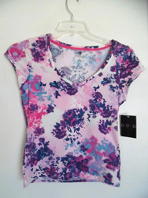 MUJER ENERGIE FLORAL CUELLO EN V TOP CAMISAS JUNIOR TALLA L XL Foto 1 de 3