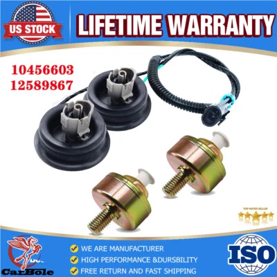 2Knock Sensor with Harness Pair Kit for Chevy Silverado 1500 GMC Sierra Cadillac - Image 1 of 4