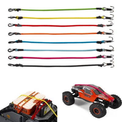 Elastic Kinetic Winch Strap with Hook for 1/18 1/24 RC Crawler TRX4M SCX24 FCX24 - Image 1 of 4