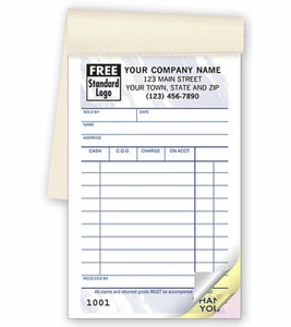 1000 Multi-Purpose Small Sales Form / 3.375" x 5.125" / Nebs Deluxe 50T-3 - Picture 1 of 1