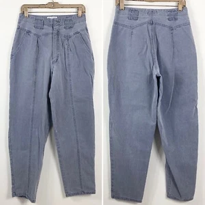 Pantalones de mezclilla vintage talla 11 12 tiro alto cónicos plisados delanteros atracciones DEFECTUOSOS - Imagen 1 de 7