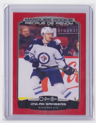 2022-23 O-PEE-CHEE MARQUEE ROOKIE RED BORDER PARALLEL DYLAN SAMBERG #549 JETS - Image 1 of 2