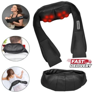 Electric Shiatsu Back Neck Shoulder Massager 3D Heat Kneading Body Massager NEW、 - Picture 1 of 12