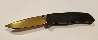 Vintage Gerber  Spectre Folding Knife 154CM Gold Chrome USA Vintage - Image 1 of 4