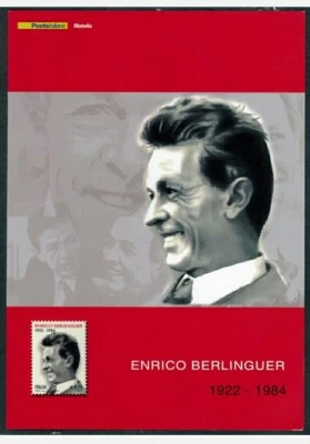Folder Italia 2014 30° 1922 - 1984 Politico Enrico Berlinguer n 3488 Tessera €10 - Immagine 1 di 4