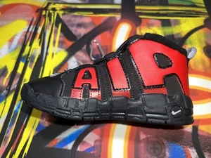 Nike Air More Uptempo Size 9C Black/University Red DM0020 001 Toddler’s Bin 4 - Picture 1 of 5