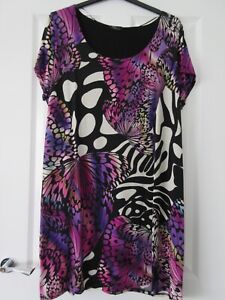 Butterfly and monochrome patterned dress size 22 24 Yours Limited Collection