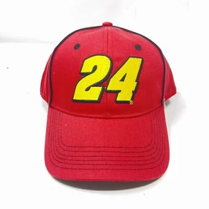 Jeff Gordon 24 NASCAR Racing Hook & Loop Red Hat - OS - Picture 1 of 7