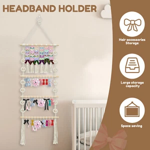 Bow Organizer Headband Holder Bow Hanger for Girls Wall Hanging Hair Bow qiTmM - Picture 1 of 11