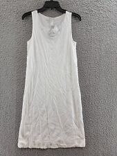 Hanro Zelda Tank Nightgown Women's XS White Embroidered Round Neck Pullover