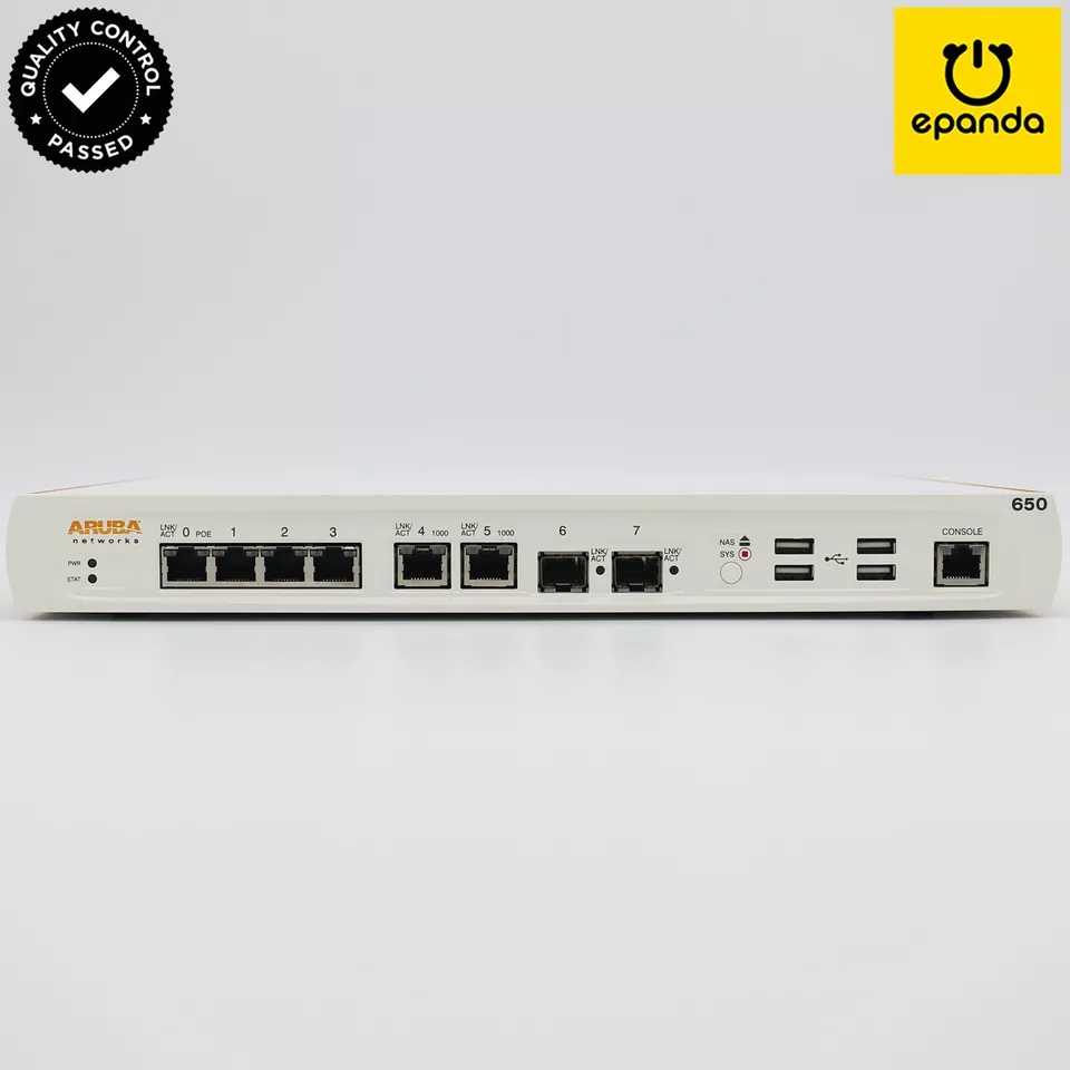 HPE Aruba 650 Wireless Controller PoE+, Unrestricted, License: 16(AP/PEFNG/RFP) - Image 1 of 4