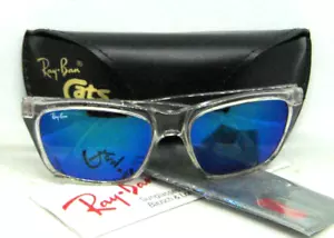 Ray-Ban USA NOS Vintage 80s B&L Cats 3000 B-23 Blue Mirror Very Rare Sunglasses - Picture 1 of 15