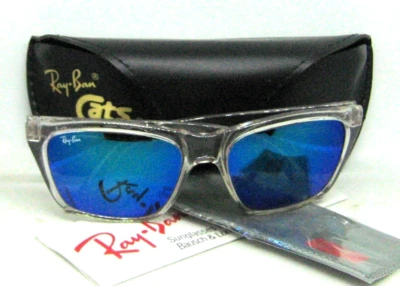Ray-Ban USA NOS Vintage 80s B&L Cats 3000 B-23 Blue Mirror Very Rare  Sunglasses - Image 1 of 4