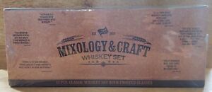Mixology & Craft Whiskey 12 Piece Set Classic Whiskey Set with Twisted Glass