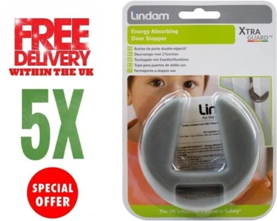 5 x Lindam Xtra Guard energieabsorbierender Türstopper SCHNÄPPCHENPREIS RESTPOSTEN VON 5 UK