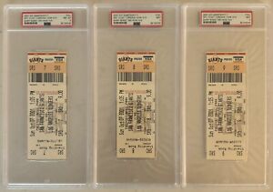 Lot of 3 Barry Bonds 73rd HR Game Tickets 10/07/2001 Two PSA 9, One PSA 8