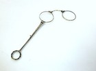 Ausgefallenes Lorgnon um 1860 Silber Niello