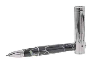 Bulgari Marble Black and Green Celluloid Rollerball RB854340-SD - Picture 1 of 3