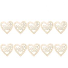  10 Pcs Bamboo Dad Wedding Decoration Wood Valentines Wooden Heart Slices