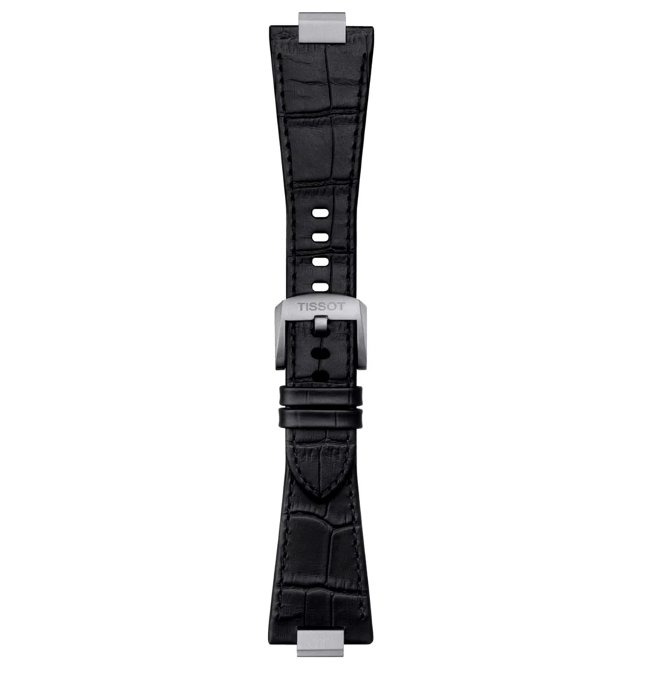 Tissot PRX Original Auth. Replacement Black Leather Watch Band Strap T600047562