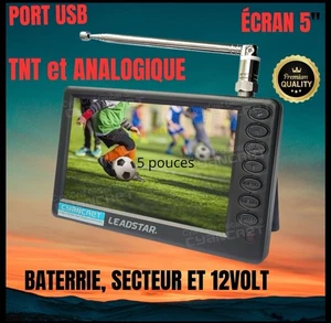 Mini Télévision Petit TV écran 5 Pouces NEUF - Picture 1 of 2