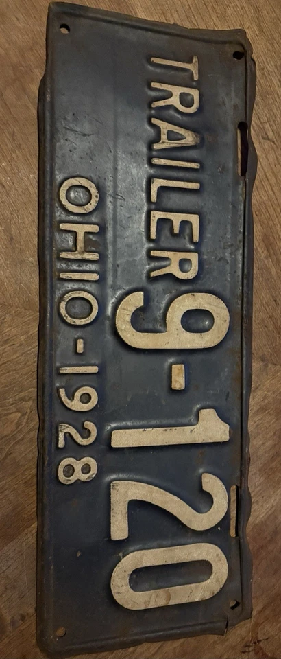 Номерной знак прицепа 1928 Ohio - Изображение 1 из 1