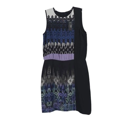 NWT TIBI New York 100% Silk Dress Blouson Geometric Print Size 6 - Image 1 of 4