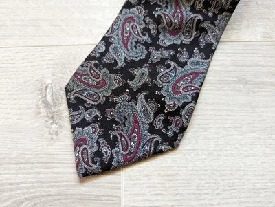 DE COLECCIÓN Y2K CHRISTIAN DIOR MULTICOLOR PATRÓN PAISLEY CORBATA DE SEDA CLÁSICA Foto 1 de 4