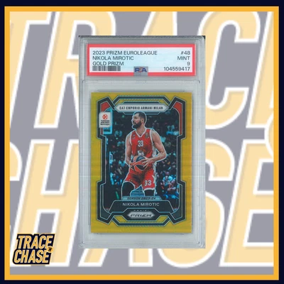 2023-24 Panini Prizm Euroleague Basketball Nikola Mirotic Gold /10 PSA9 #48 - Image 1 of 3