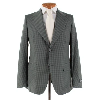 Abrigo deportivo Belvest nuevo con etiquetas mezcla de lana talla 50R (40R EE. UU.) a cuadros verdes y blancos Foto 1 de 4