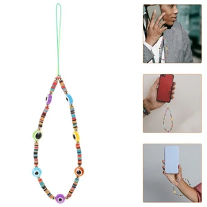 Mobilkette Des Teufels Augen Handgelenk Lanyard Handy Mit Perlen - Photo 1/12