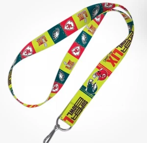 2025 Super Bowl LIX 59 Philadelphia Eagles Kansas City Chiefs Dueling Lanyard - Picture 1 of 1
