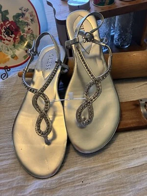 Guess Sandals Gold Women Sz:9m - Image 1 of 4