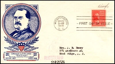 Scott 827 22 Cents Cleveland WSE/Clifford FDC Addressed Planty 827-58 - Image 1 of 2