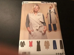 Simplicity Pattern 8303 Womens V-Neck Knit Top~Coat or Vest & Pants - Picture 1 of 2