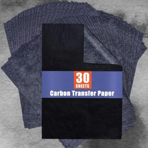 Carbon Paper for Tracing Graphite Transfer-Paper - 30 Pcs Black Graphite P - Picture 1 of 8