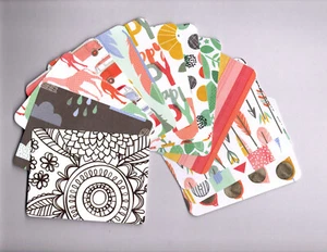 Amy Tangerine OH HAPPY LIFE 15pK HECHAS A MANO 3x4 TARJETAS EFÍMERAS de una cara - Imagen 1 de 4