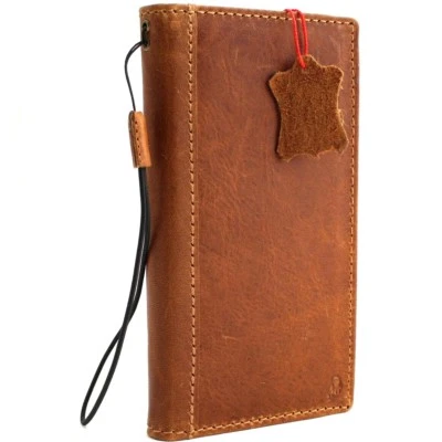 Genuine Full Tanned Leather Case for Samsung Galaxy S10 Plus Wallet Book Luxury - Image 1 of 4
