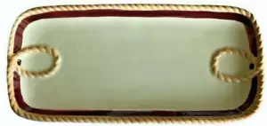 BELLA CASA Ganz Butter Baratija Anteojos Plato Bandeja Cuerda Occidental De Colección NUEVO Raro - Imagen 1 de 5