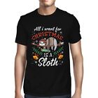 1Tee Mens All I Want for Christmas is a Sloth T-Shirt