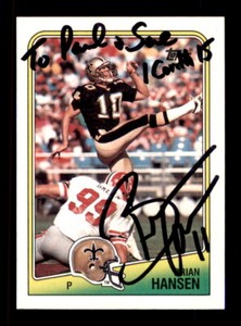 1988 Topps - Brian Hansen - On Card Autograph
