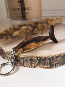 Holz Hammerhai Anhänger | Hai Schlüsselanhänger | Hammerhai Geschenk - Bild 1 von 7