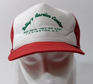 Vintage Talley's Garden Center Lexington, NC Red Trucker's Snapback Mesh Hat Cap - Picture 1 of 6