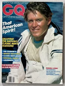 GQ Magazine VTG Issue - August 1980 w/ America’s Cup Skipper Russell Long VGC - Picture 1 of 7