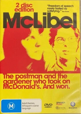 McLibel (DVD, 2005, 2-Disc Set) McDonalds Documentary BRAND NEW - Image 1 of 3