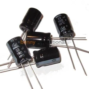 10x 33uf 100V 85°C CAPACITORS ELECTROLYTIC - Picture 1 of 1