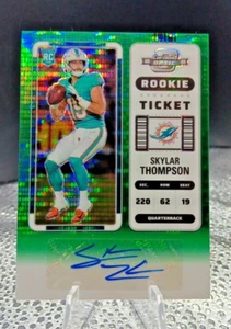 2022 Contenders Optic Skylar Thompson Rookie Ticket Autograph Green Pulsar #/30 - Picture 1 of 3