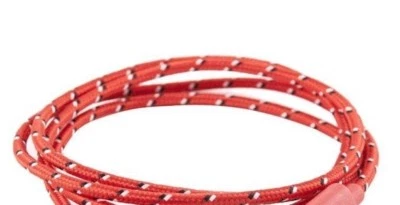 Fabric Braided Charger Cable FOR MICRO-C TYPE REVERSIBLE PIN PHONES & DEVICES - Image 1 of 4