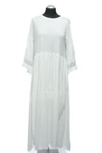 Dorothee Schumacher Maxi Vestito Casual Statement M Gr.3 Bianco¾ Manica Nuovo - Picture 1 of 5